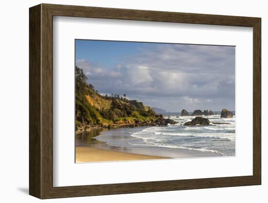 Indian Beach at Ecola State Park in Cannon Beach, Oregon, USA-Chuck Haney-Framed Photographic Print