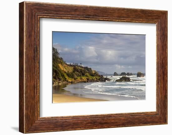 Indian Beach at Ecola State Park in Cannon Beach, Oregon, USA-Chuck Haney-Framed Photographic Print