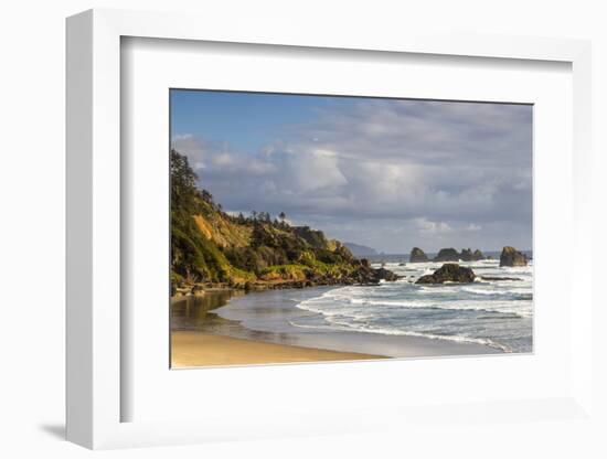 Indian Beach at Ecola State Park in Cannon Beach, Oregon, USA-Chuck Haney-Framed Photographic Print