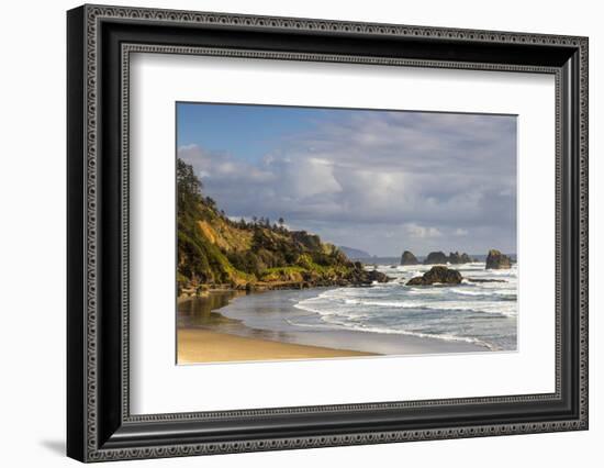 Indian Beach at Ecola State Park in Cannon Beach, Oregon, USA-Chuck Haney-Framed Photographic Print