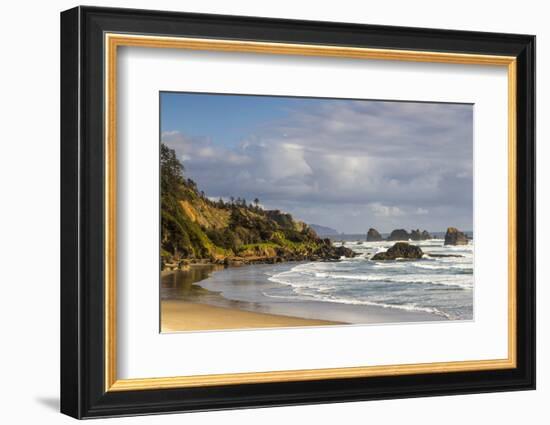 Indian Beach at Ecola State Park in Cannon Beach, Oregon, USA-Chuck Haney-Framed Photographic Print