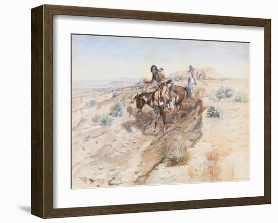 Indian Braves, 1899-Charles Marion Russell-Framed Giclee Print