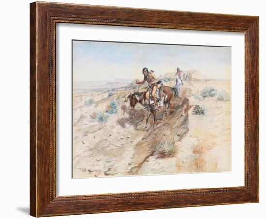 Indian Braves, 1899-Charles Marion Russell-Framed Giclee Print