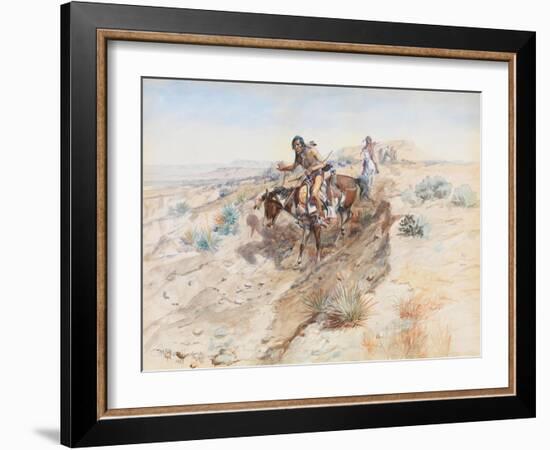 Indian Braves, 1899-Charles Marion Russell-Framed Giclee Print