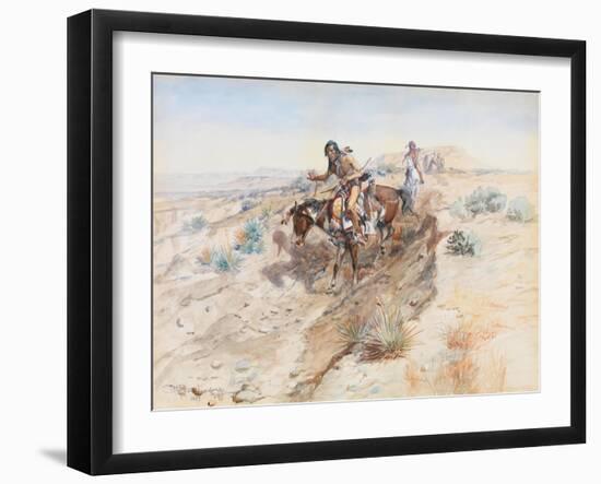 Indian Braves, 1899-Charles Marion Russell-Framed Giclee Print