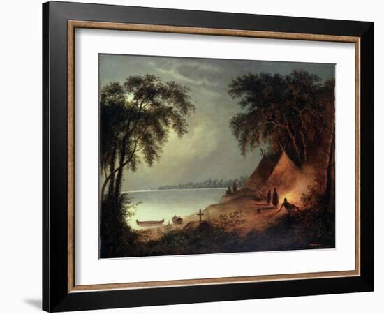 Indian Burial-Cornelius Krieghoff-Framed Giclee Print