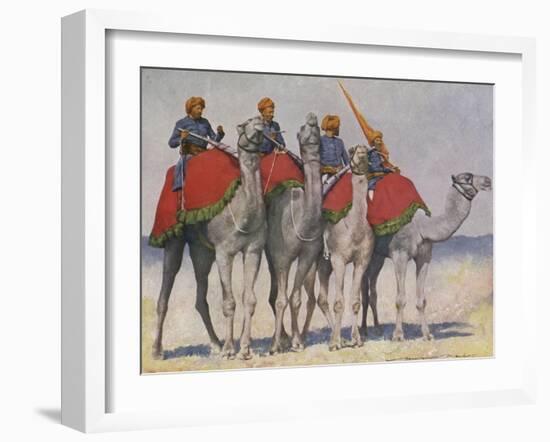 Indian camel cavalry - early 20th century-Mortimer Ludington Menpes-Framed Giclee Print