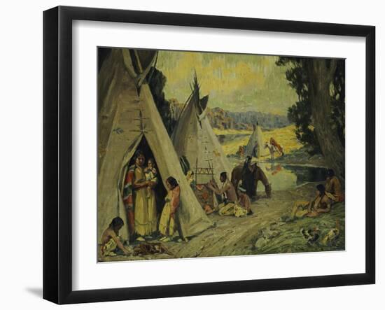 Indian Camp-Eanger Irving Couse-Framed Giclee Print