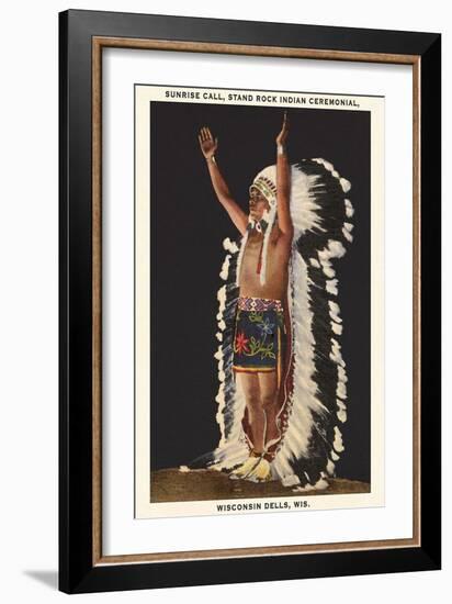 Indian Ceremonial, Wisconsin Dells-null-Framed Art Print