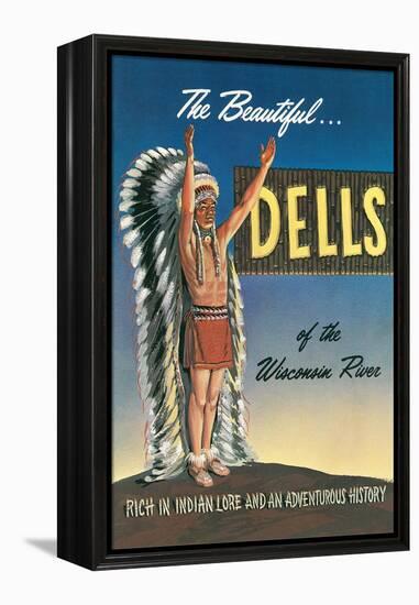 Indian Chief, Beautiful Dells-null-Framed Stretched Canvas