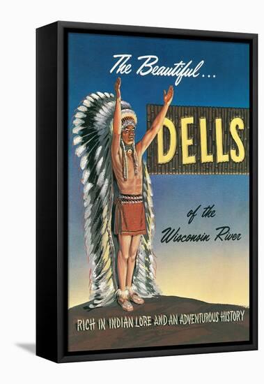 Indian Chief, Beautiful Dells-null-Framed Stretched Canvas