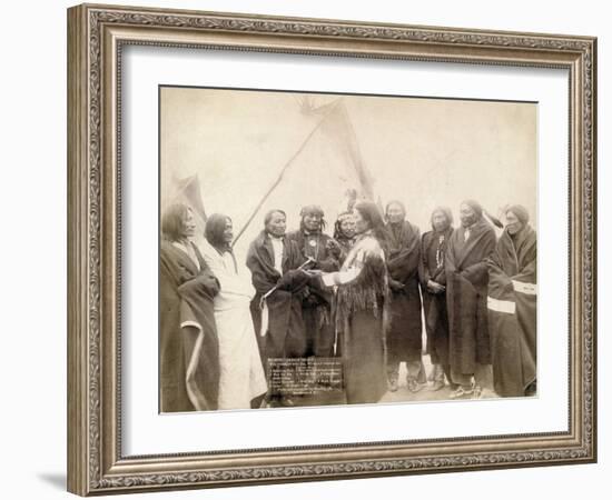 Indian chiefs at Deadwood, South Dakota, 1891-John C. H. Grabill-Framed Photographic Print