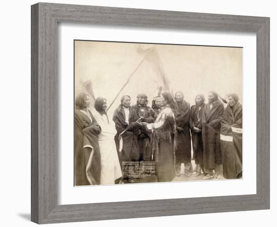 Indian chiefs at Deadwood, South Dakota, 1891-John C. H. Grabill-Framed Photographic Print