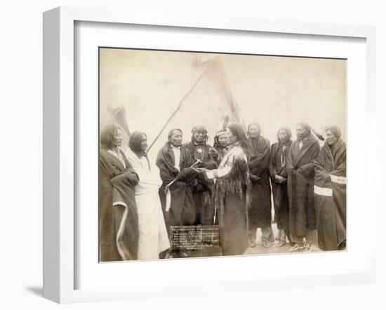 Indian chiefs at Deadwood, South Dakota, 1891-John C. H. Grabill-Framed Photographic Print