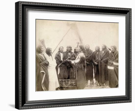 Indian chiefs at Deadwood, South Dakota, 1891-John C. H. Grabill-Framed Photographic Print