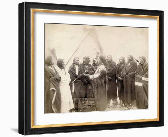 Indian chiefs at Deadwood, South Dakota, 1891-John C. H. Grabill-Framed Photographic Print