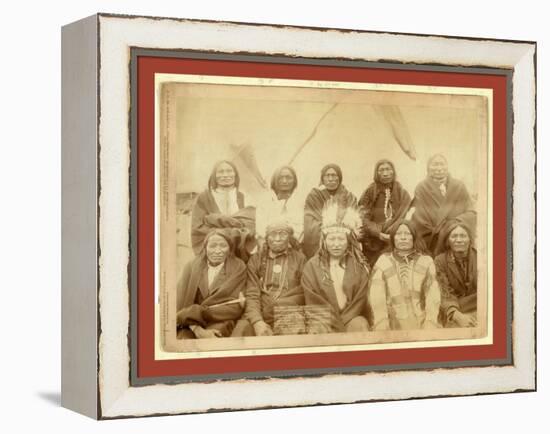 Indian Chiefs Who Counciled with Gen. Miles and Setteled [Sic] the Indian War -- Standing Bull-null-Framed Premier Image Canvas