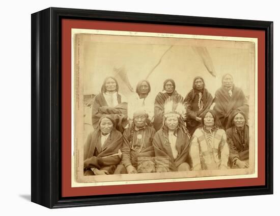 Indian Chiefs Who Counciled with Gen. Miles and Setteled [Sic] the Indian War -- Standing Bull-null-Framed Premier Image Canvas