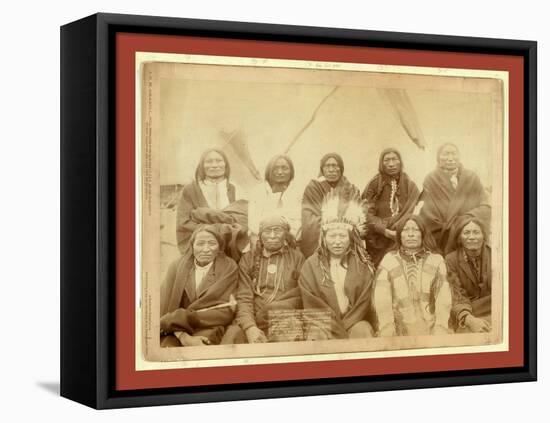 Indian Chiefs Who Counciled with Gen. Miles and Setteled [Sic] the Indian War -- Standing Bull-null-Framed Premier Image Canvas