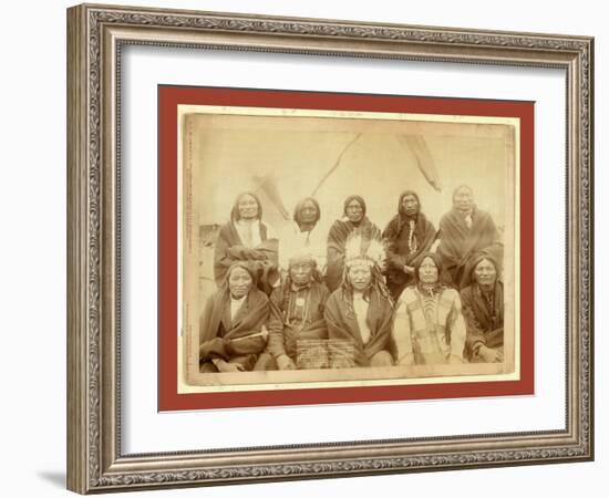 Indian Chiefs Who Counciled with Gen. Miles and Setteled [Sic] the Indian War -- Standing Bull-null-Framed Giclee Print