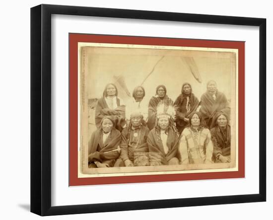 Indian Chiefs Who Counciled with Gen. Miles and Setteled [Sic] the Indian War -- Standing Bull-null-Framed Giclee Print
