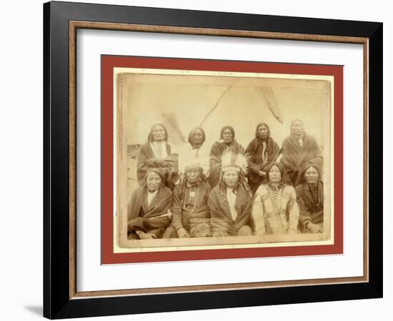 Indian Chiefs Who Counciled with Gen. Miles and Setteled [Sic] the Indian War -- Standing Bull-null-Framed Giclee Print