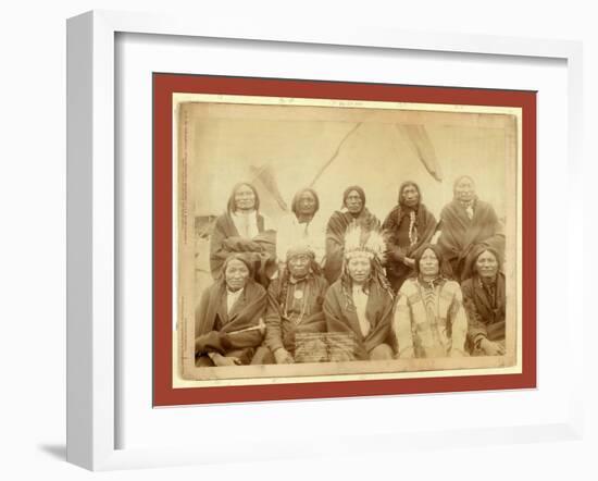 Indian Chiefs Who Counciled with Gen. Miles and Setteled [Sic] the Indian War -- Standing Bull-null-Framed Giclee Print