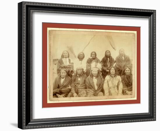 Indian Chiefs Who Counciled with Gen. Miles and Setteled [Sic] the Indian War -- Standing Bull-null-Framed Giclee Print