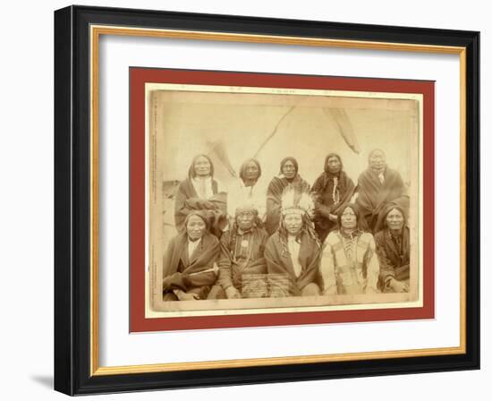 Indian Chiefs Who Counciled with Gen. Miles and Setteled [Sic] the Indian War -- Standing Bull-null-Framed Giclee Print