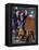 Indian Children Ride to School on the Back of a Cycle Rickshaw-null-Framed Premier Image Canvas