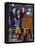 Indian Children Ride to School on the Back of a Cycle Rickshaw-null-Framed Premier Image Canvas