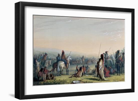 Indian Council, 1837-Alfred Jacob Miller-Framed Giclee Print