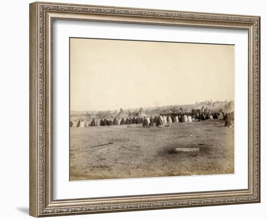 Indian Council in hostile camp, 1891-John C. H. Grabill-Framed Photographic Print