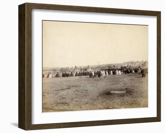 Indian Council in hostile camp, 1891-John C. H. Grabill-Framed Photographic Print