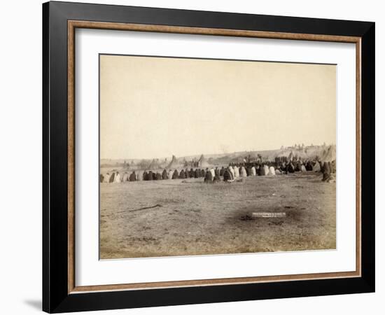 Indian Council in hostile camp, 1891-John C. H. Grabill-Framed Photographic Print