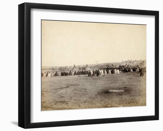 Indian Council in hostile camp, 1891-John C. H. Grabill-Framed Photographic Print