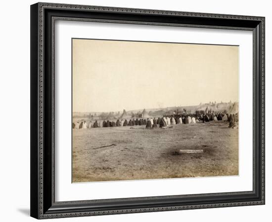 Indian Council in hostile camp, 1891-John C. H. Grabill-Framed Photographic Print