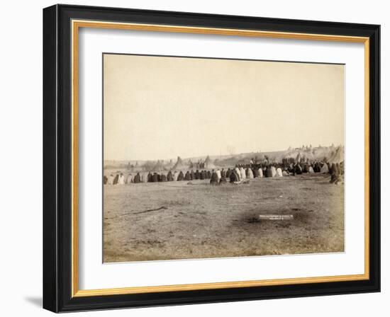 Indian Council in hostile camp, 1891-John C. H. Grabill-Framed Photographic Print