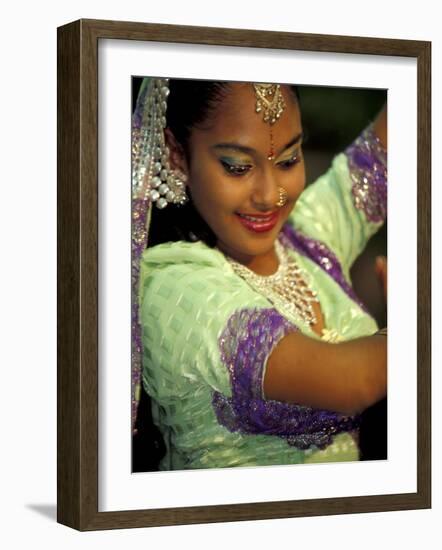 Indian Cultural Dances, Port of Spain, Trinidad, Caribbean-Greg Johnston-Framed Photographic Print