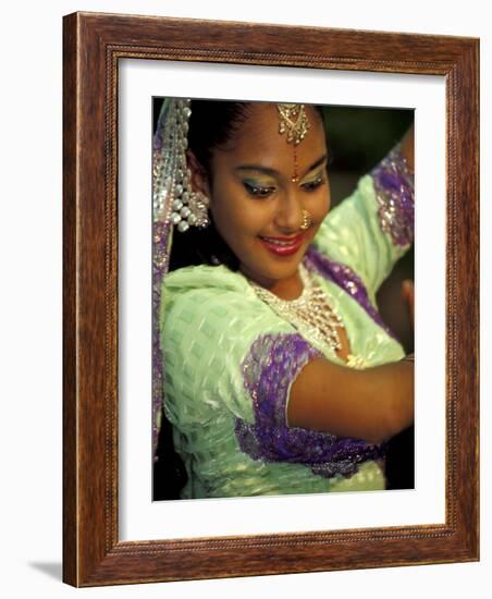 Indian Cultural Dances, Port of Spain, Trinidad, Caribbean-Greg Johnston-Framed Photographic Print