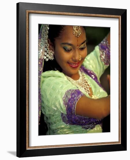 Indian Cultural Dances, Port of Spain, Trinidad, Caribbean-Greg Johnston-Framed Photographic Print