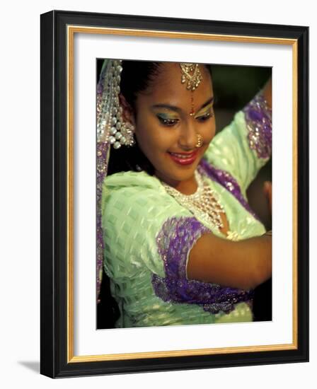 Indian Cultural Dances, Port of Spain, Trinidad, Caribbean-Greg Johnston-Framed Photographic Print