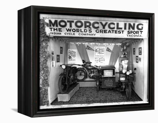 Indian Cycle Co. Booth at Puyallup Fair, 1927-Chapin Bowen-Framed Premier Image Canvas