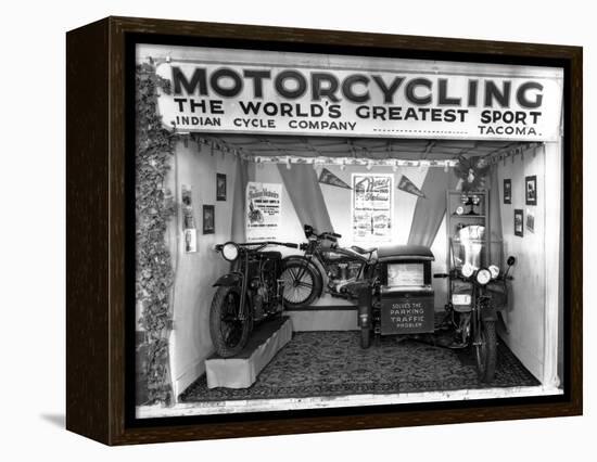 Indian Cycle Co. Booth at Puyallup Fair, 1927-Chapin Bowen-Framed Premier Image Canvas