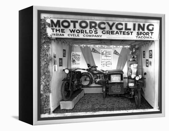 Indian Cycle Co. Booth at Puyallup Fair, 1927-Chapin Bowen-Framed Premier Image Canvas