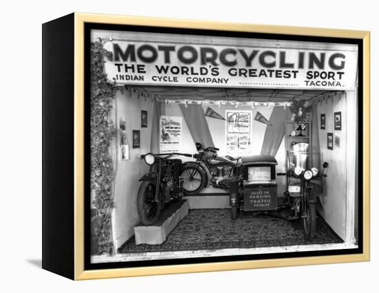 Indian Cycle Co. Booth at Puyallup Fair, 1927-Chapin Bowen-Framed Premier Image Canvas