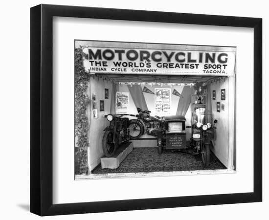 Indian Cycle Co. Booth at Puyallup Fair, 1927-Chapin Bowen-Framed Giclee Print