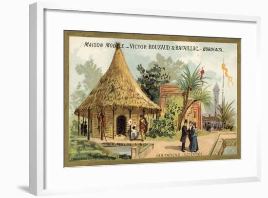 Indian Dwellings, Exposition Universelle, Paris, 1889-null-Framed Giclee Print