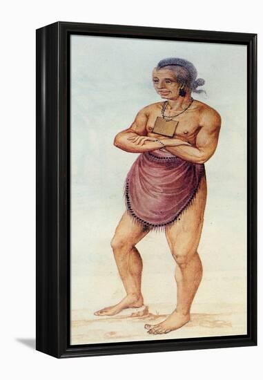 Indian Elder or Chief-John White-Framed Premier Image Canvas