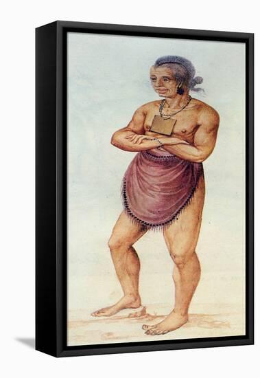 Indian Elder or Chief-John White-Framed Premier Image Canvas